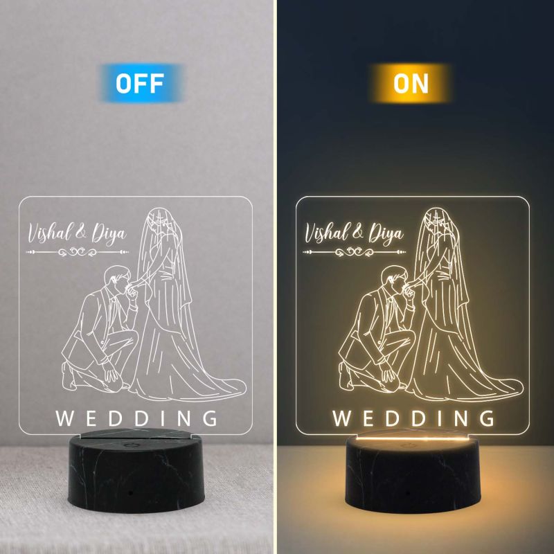 Couple Night lamp Gift for Wedding Anniversary